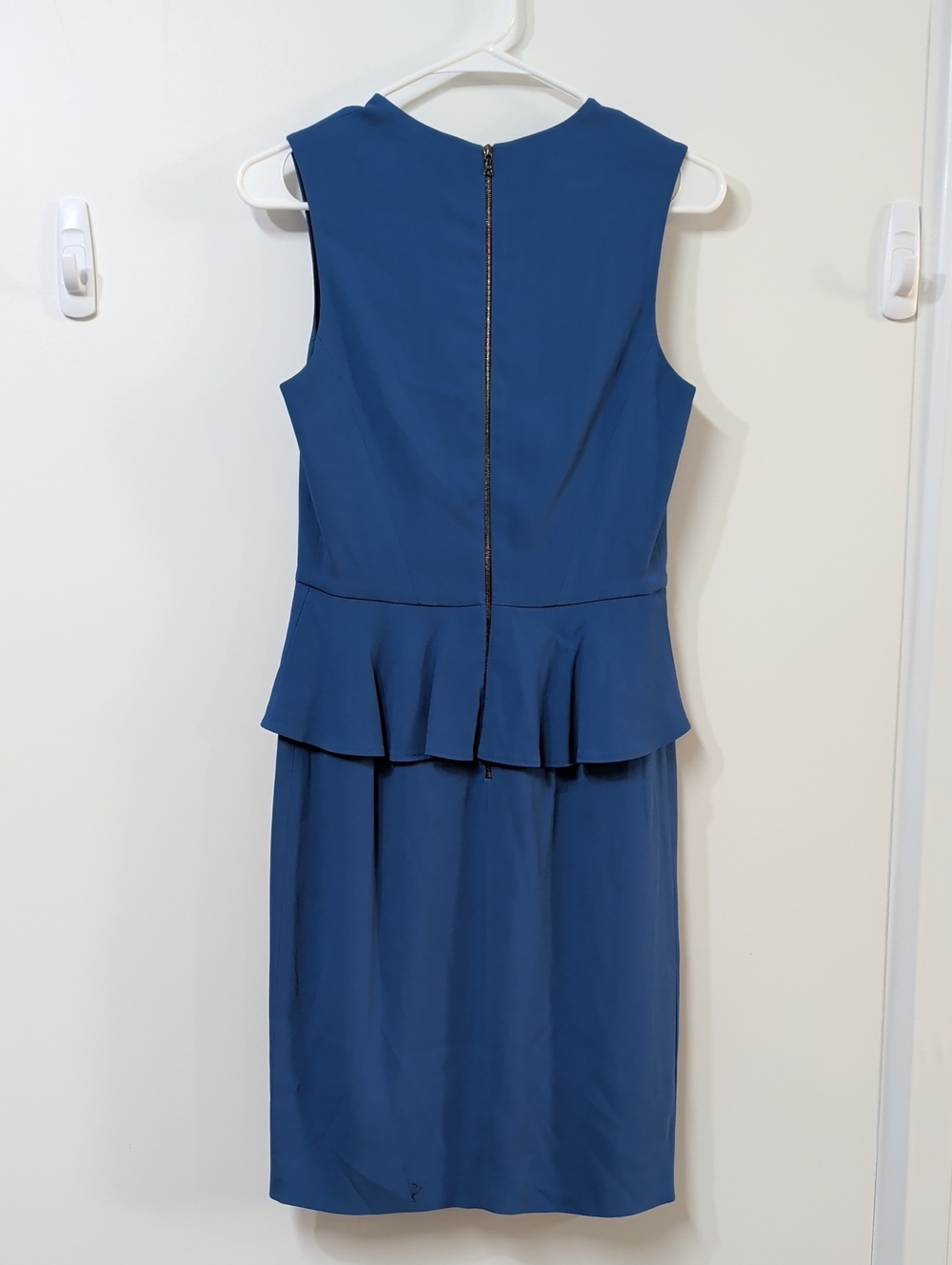Judith & Charles Royal Blue Peplum Cocktail Dress Size 4 - Picture 5 of 7